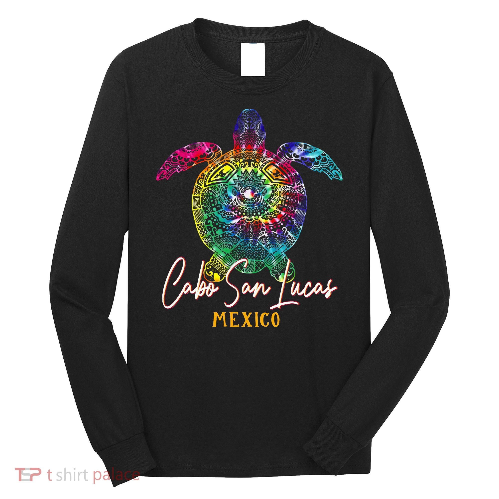 Cabo San Lucas Tie Dye Sea Turtle Vacation Long Sleeve Shirt