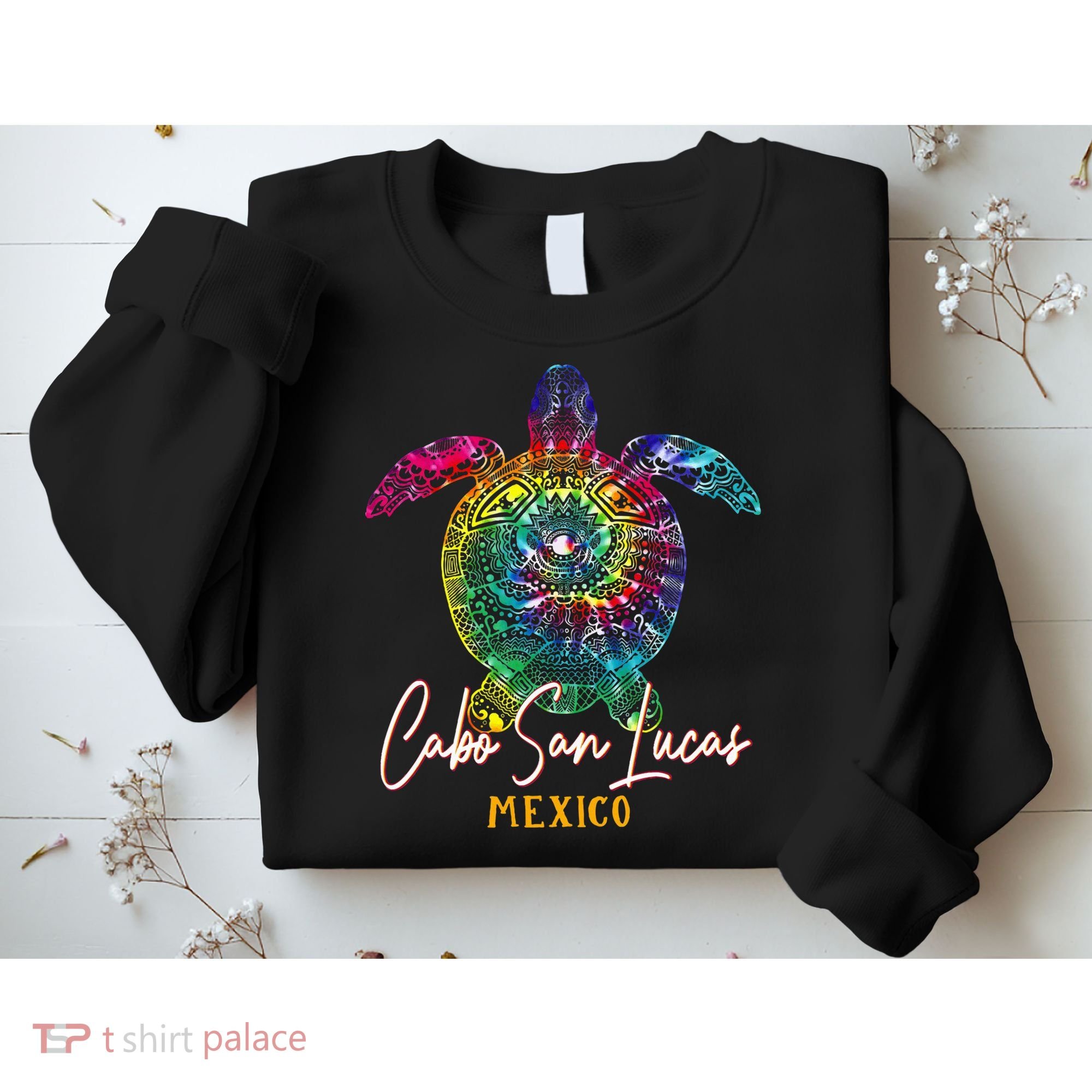 Cabo San Lucas Tie Dye Sea Turtle Vacation Sweatshirt