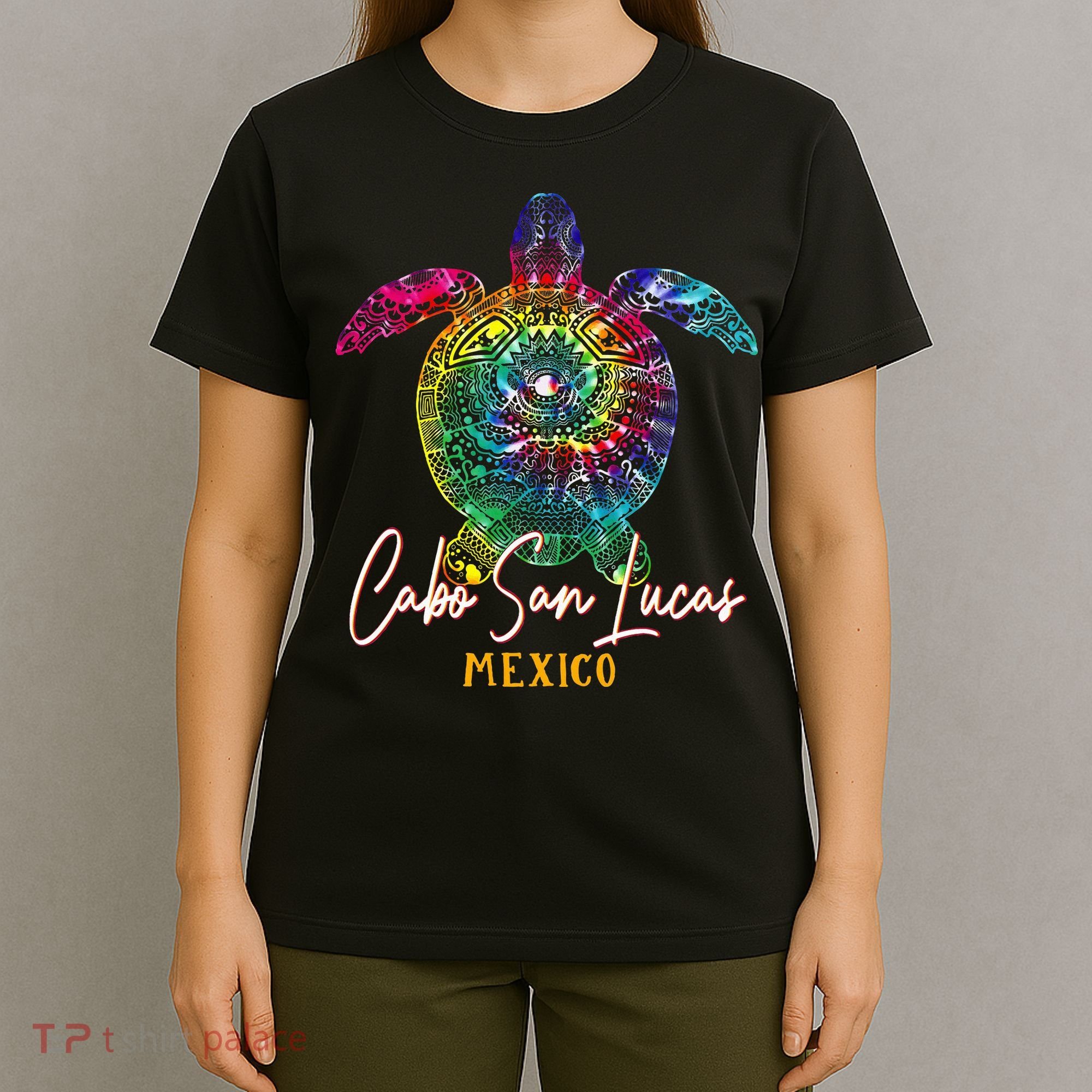 Cabo San Lucas Tie Dye Sea Turtle Vacation T-Shirt