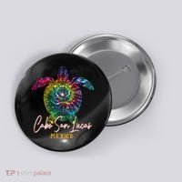 Cabo San Lucas Tie Dye Sea Turtle Vacation Button thumb 0