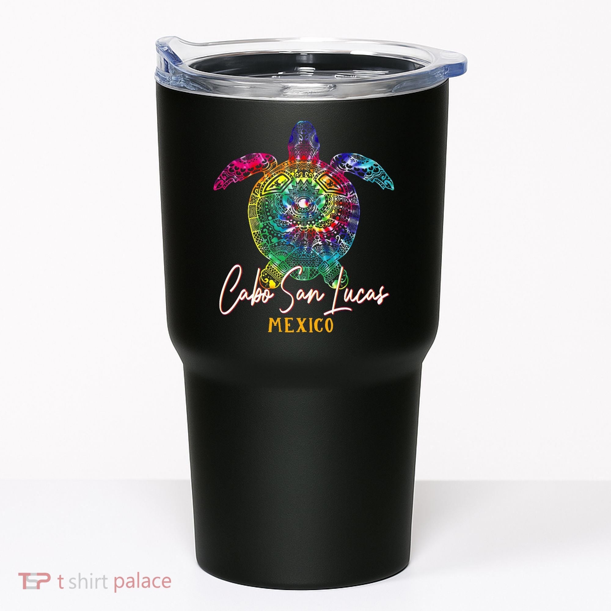 Cabo San Lucas Tie Dye Sea Turtle Vacation Tumbler