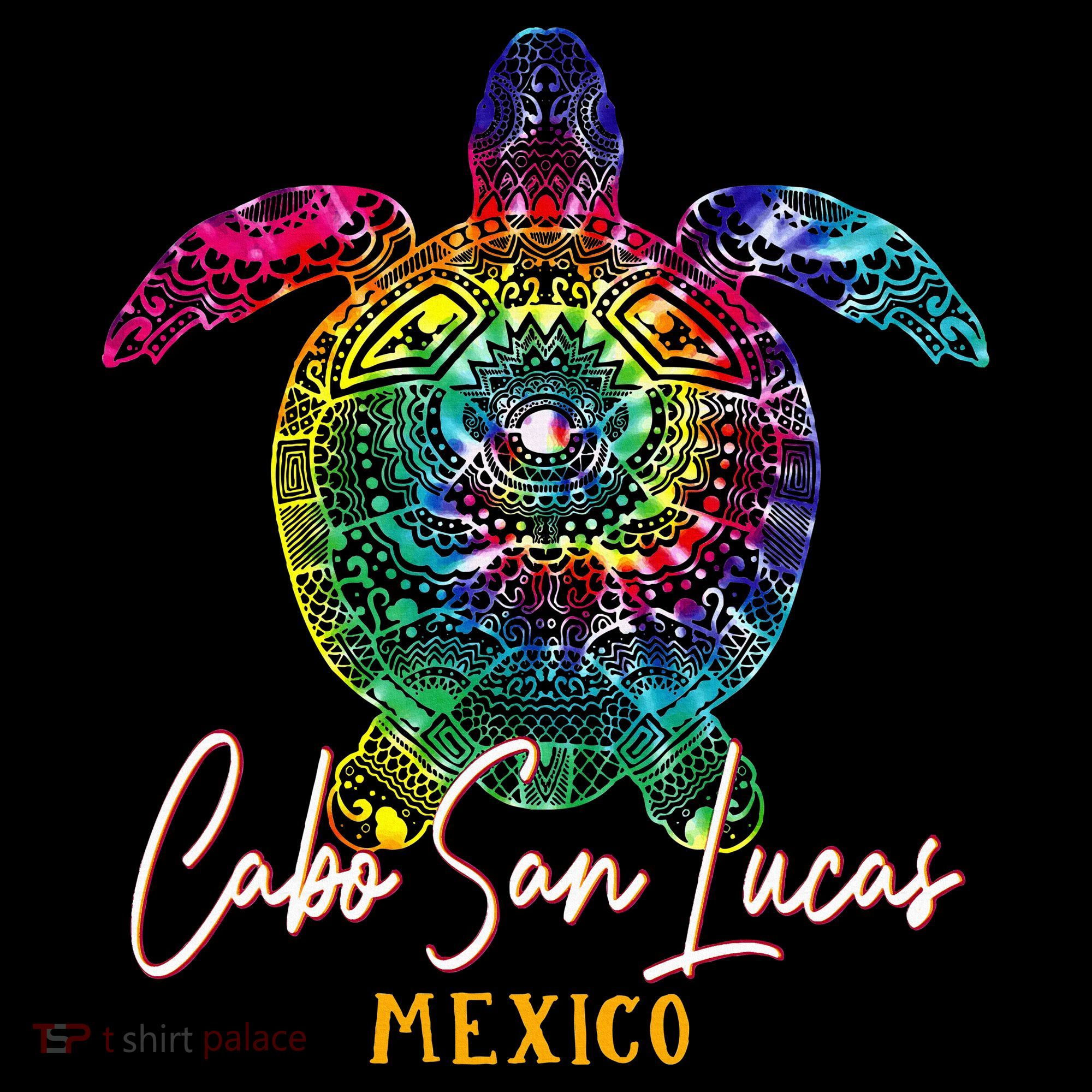 Cabo San Lucas Tie Dye Sea Turtle Vacation Women's Tank Top