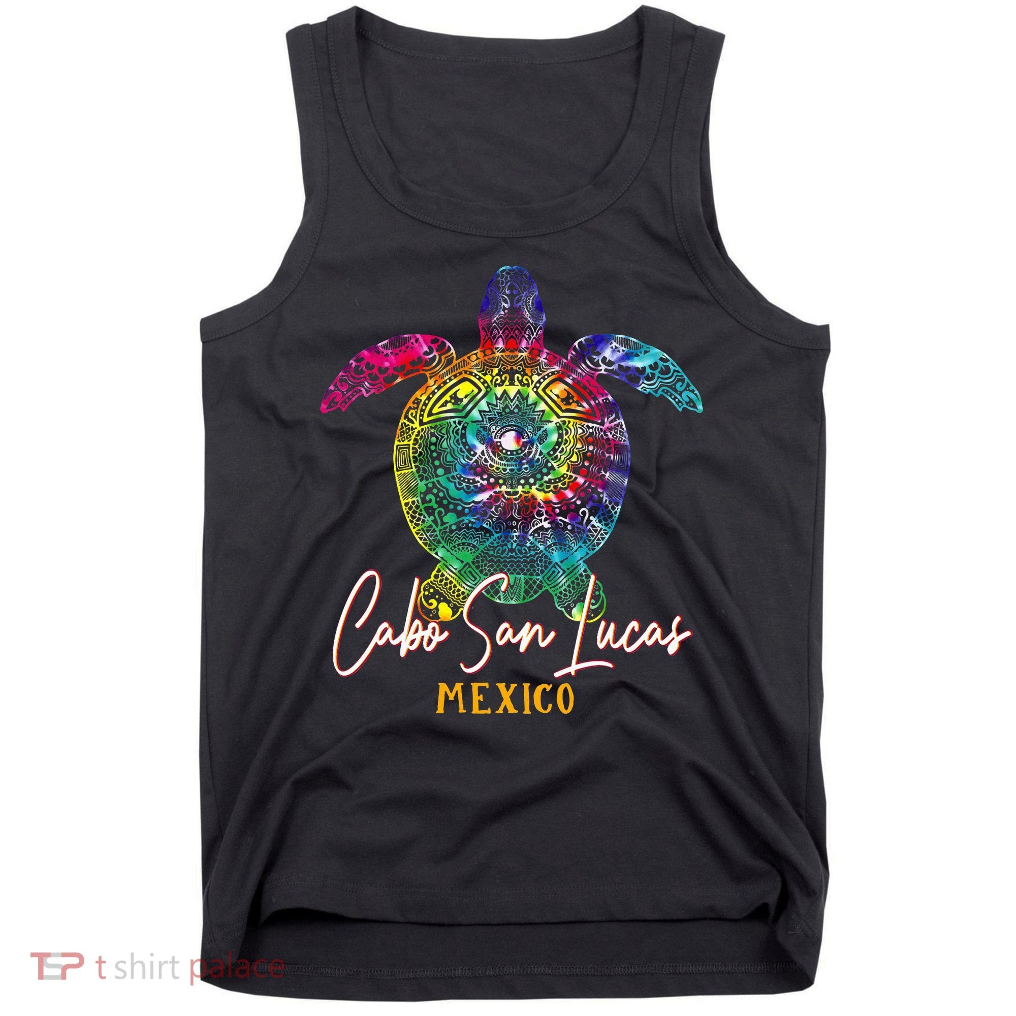Cabo San Lucas Tie Dye Sea Turtle Vacation Tank Top