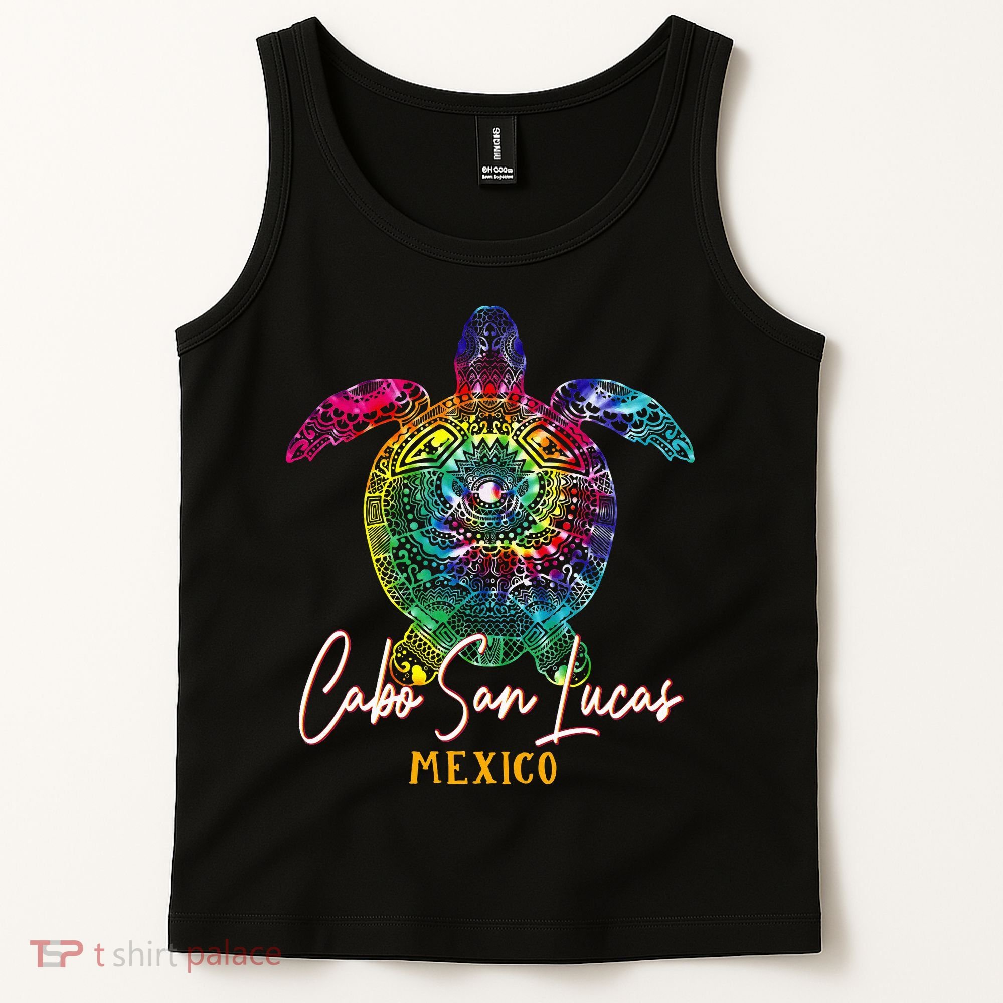 Cabo San Lucas Tie Dye Sea Turtle Vacation Tank Top