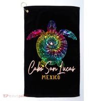 Cabo San Lucas Tie Dye Sea Turtle Vacation Golf Towel thumb 0