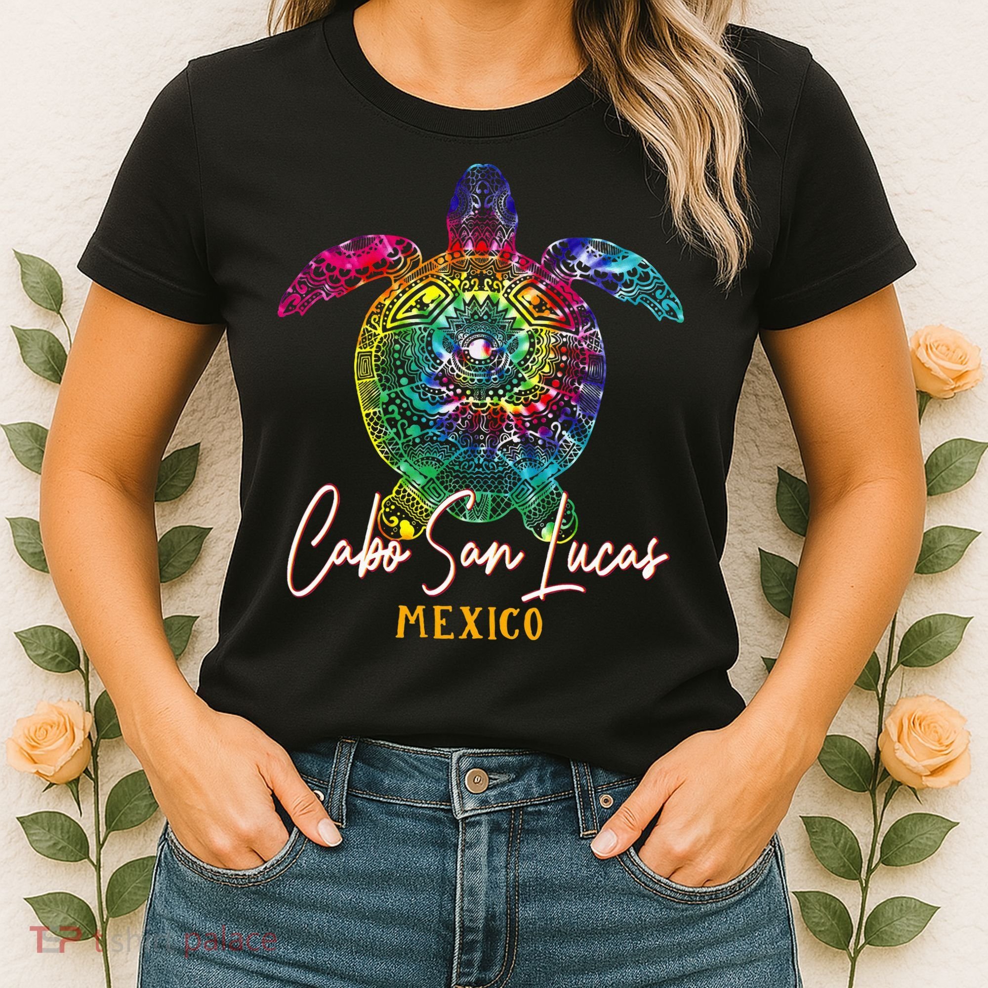 Cabo San Lucas Tie Dye Sea Turtle Vacation Women's T-Shirt