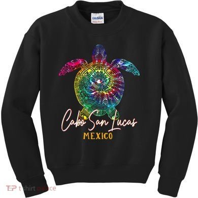 Cabo San Lucas Tie Dye Sea Turtle Vacation Kids Sweatshirt