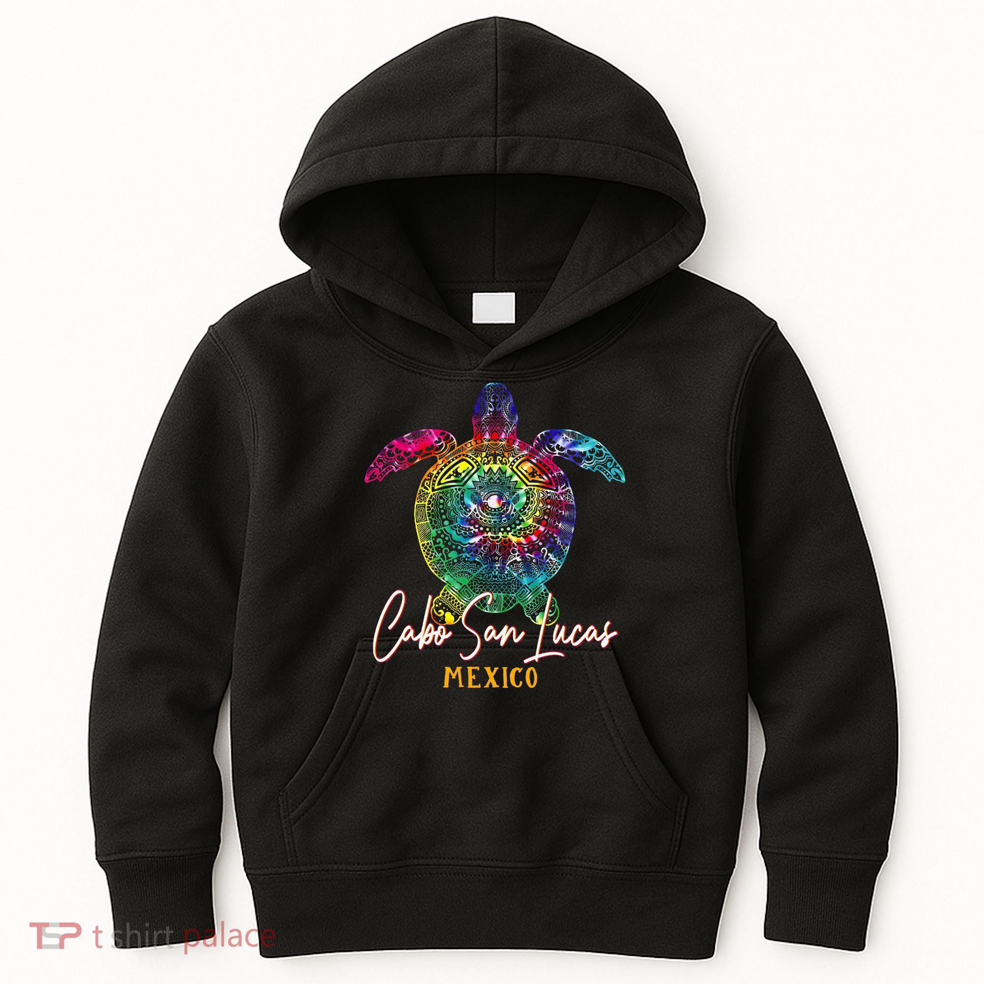 Cabo San Lucas Tie Dye Sea Turtle Vacation Kids Hoodie