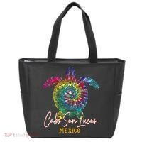 Cabo San Lucas Tie Dye Sea Turtle Vacation Tote Bag thumb 0