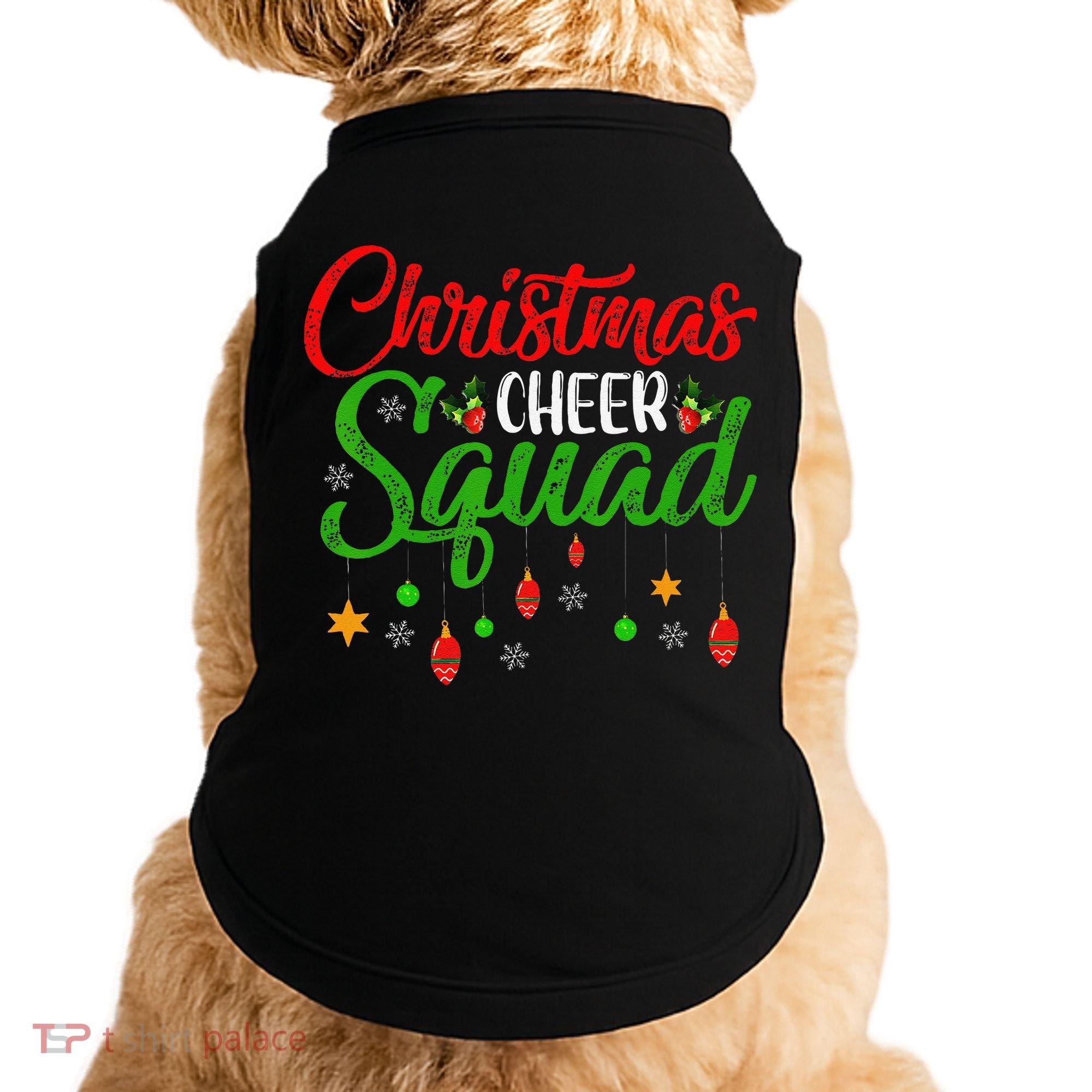 Cheerleading Sports Lover Christmas Cheer Squad Doggie Tank