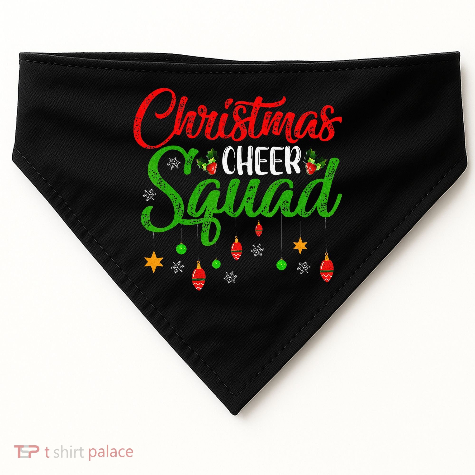 Cheerleading Sports Lover Christmas Cheer Squad USA-Made Doggie Bandana