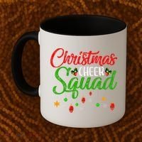 Cheerleading Sports Lover Christmas Cheer Squad Coffee Mug thumb 2