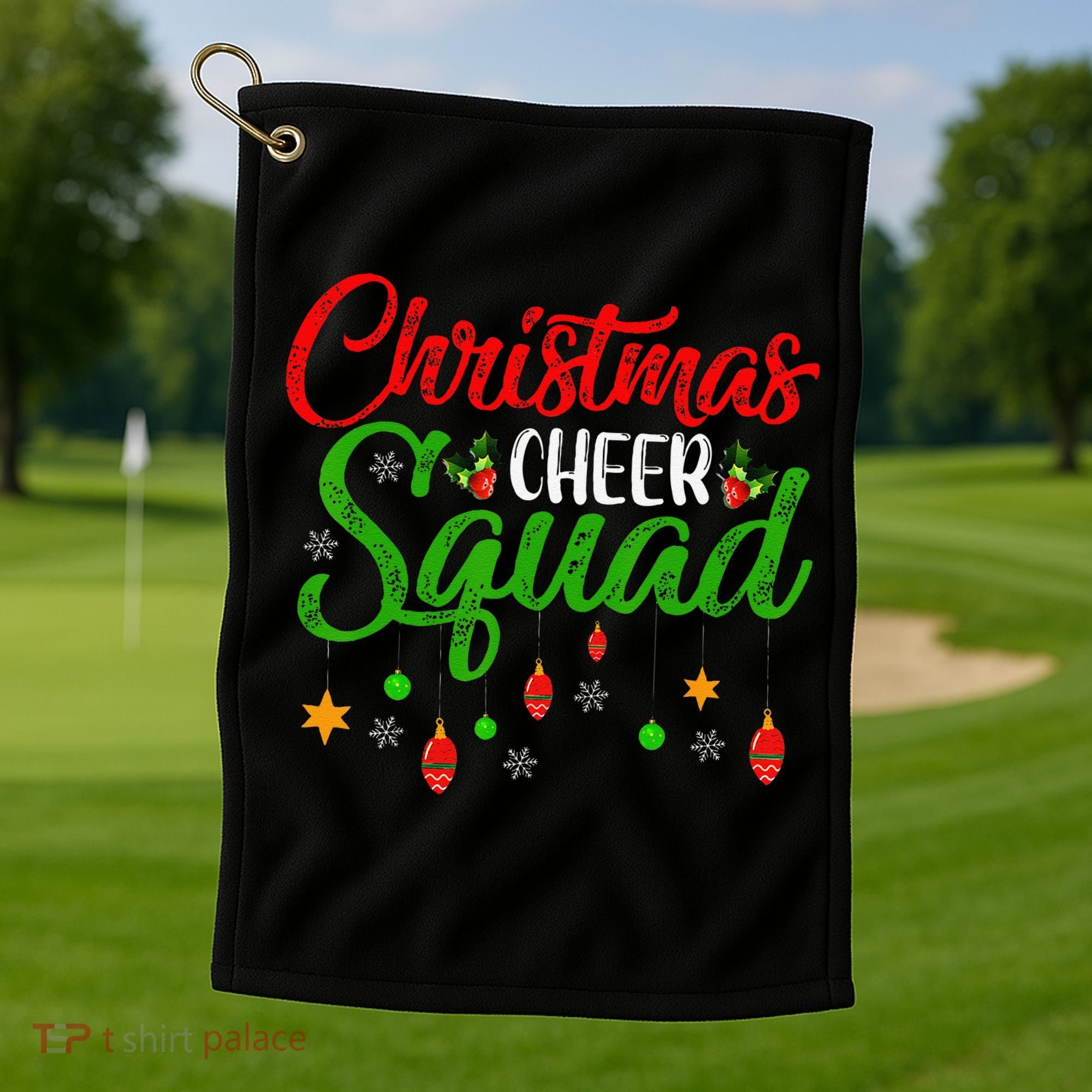 Cheerleading Sports Lover Christmas Cheer Squad Golf Towel