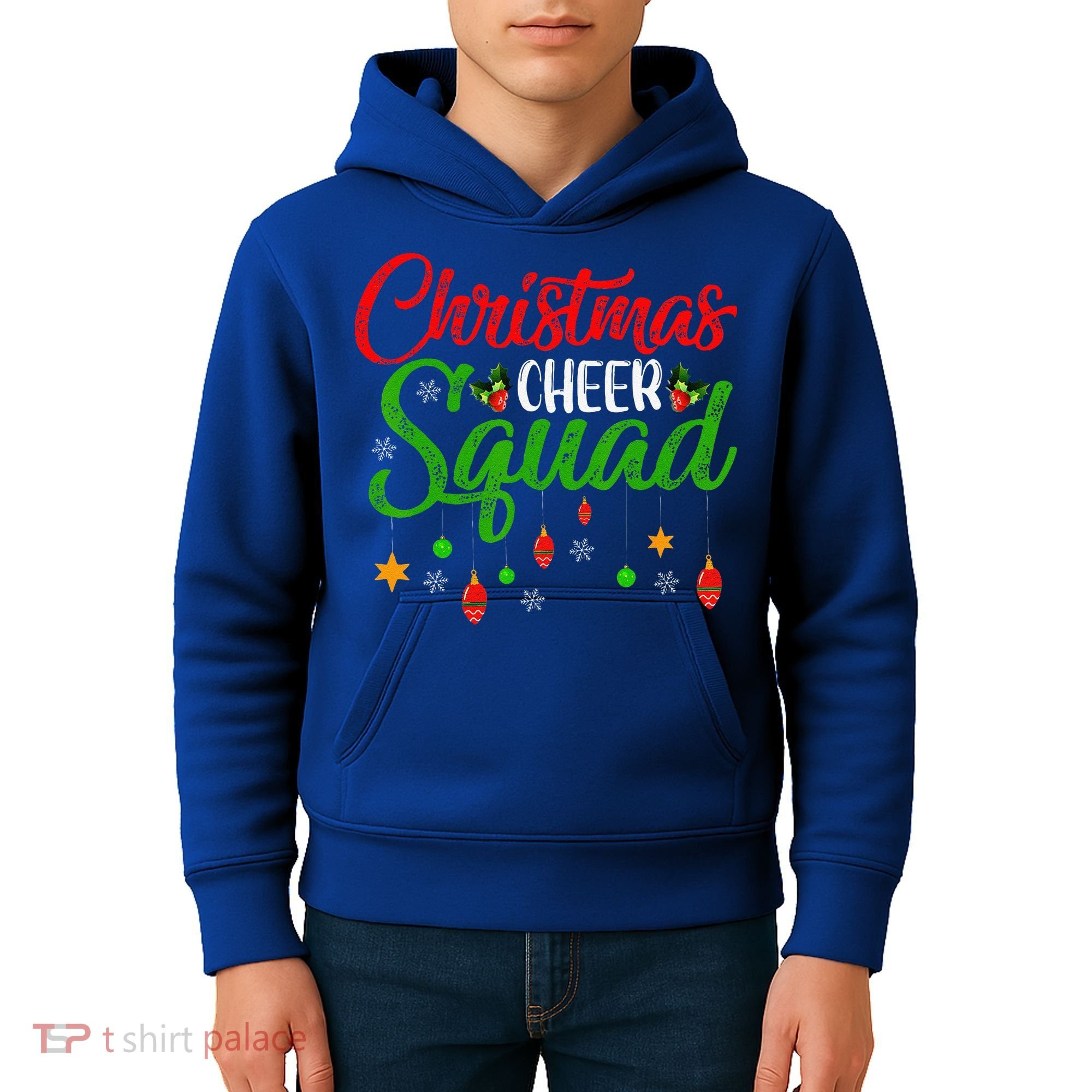 Cheerleading Sports Lover Christmas Cheer Squad Kids Hoodie