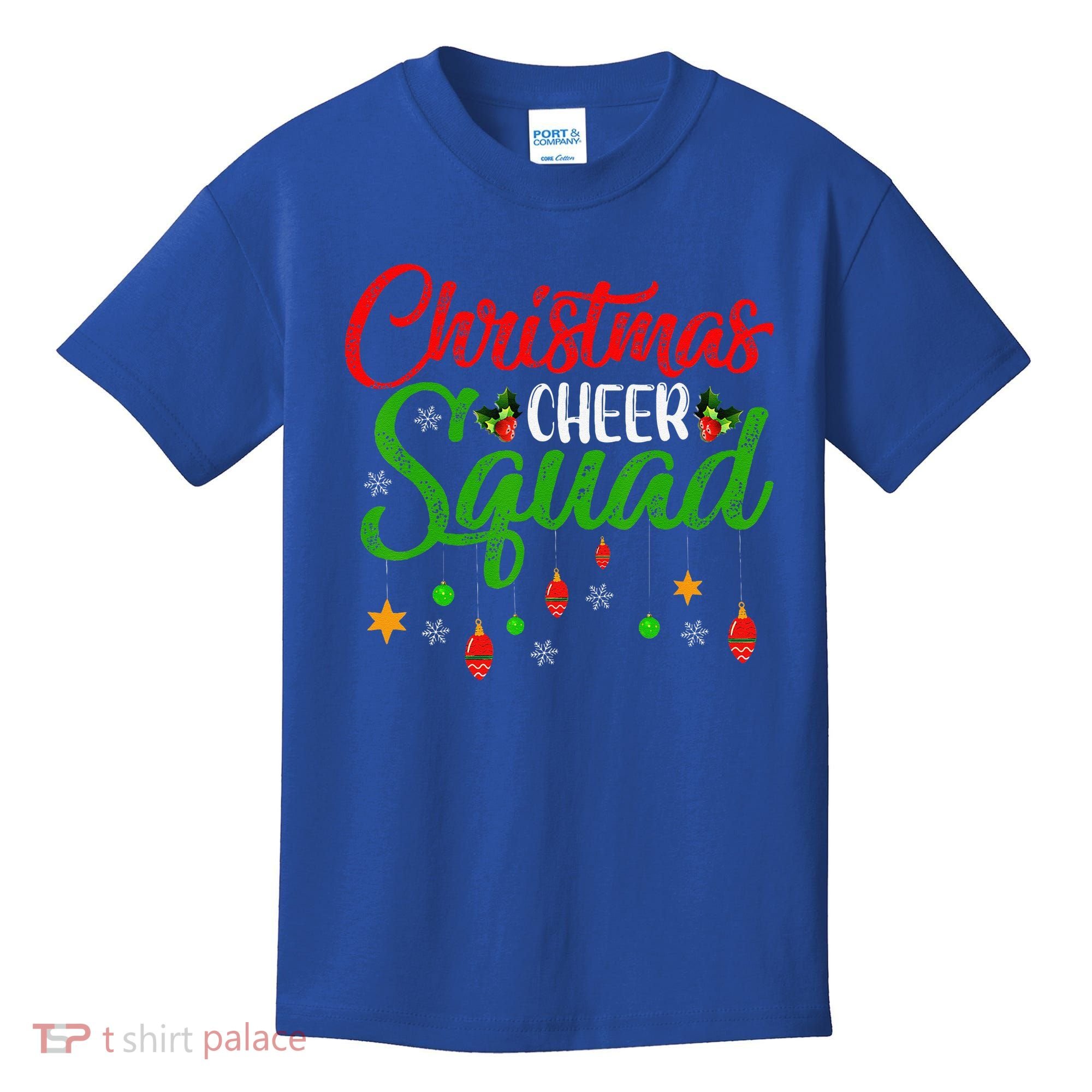Cheerleading Sports Lover Christmas Cheer Squad Kids T-Shirt