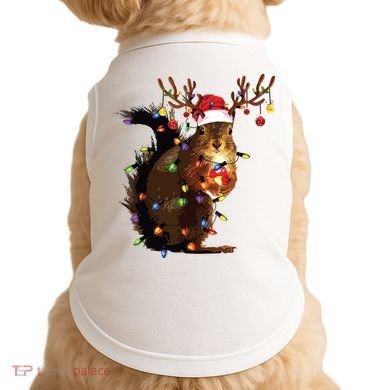 Christmas Squirrel Lights Doggie Tank
