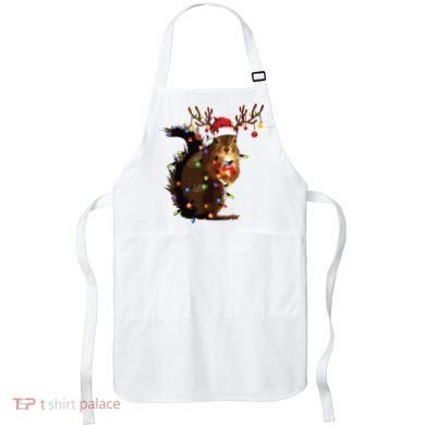 Christmas Squirrel Lights Apron