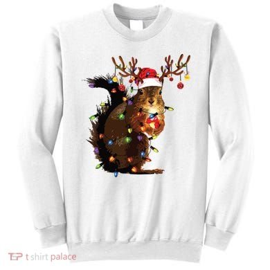 Christmas Squirrel Lights Sweatshirt