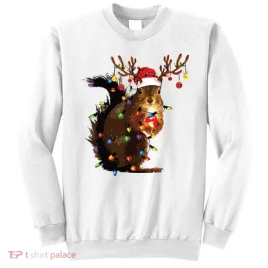 Christmas Squirrel Lights Sweatshirt
