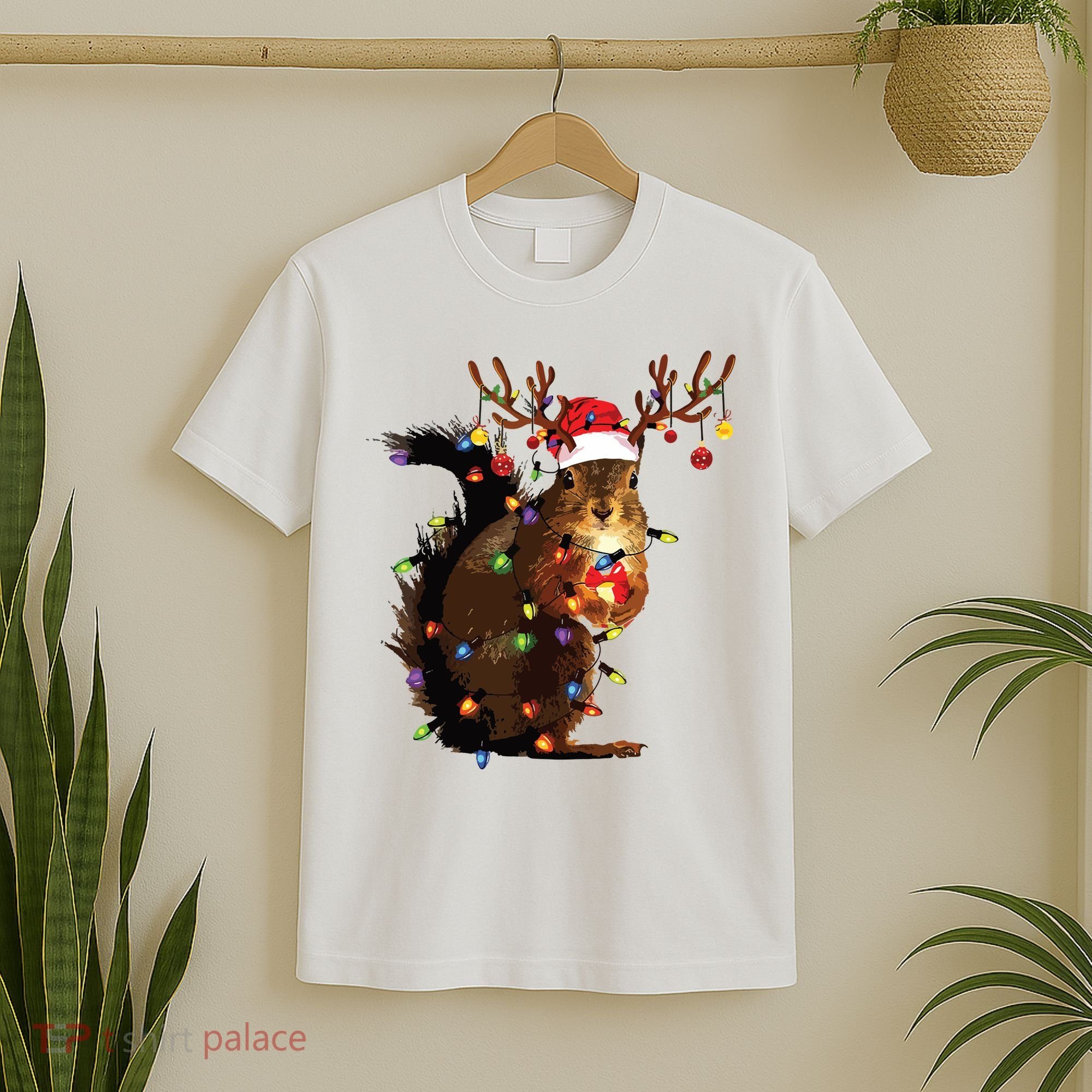 Christmas Squirrel Lights T-Shirt