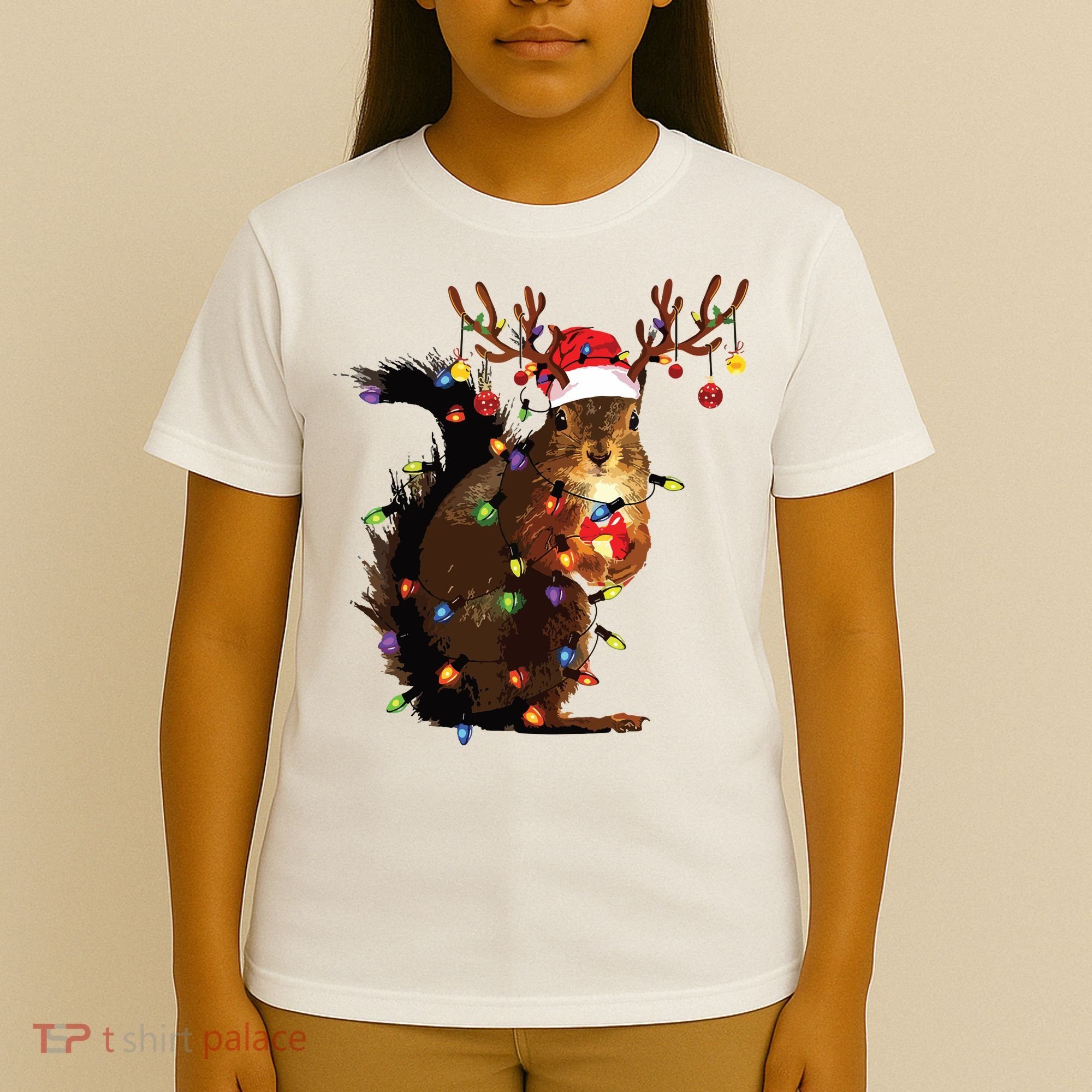 Christmas Squirrel Lights T-Shirt