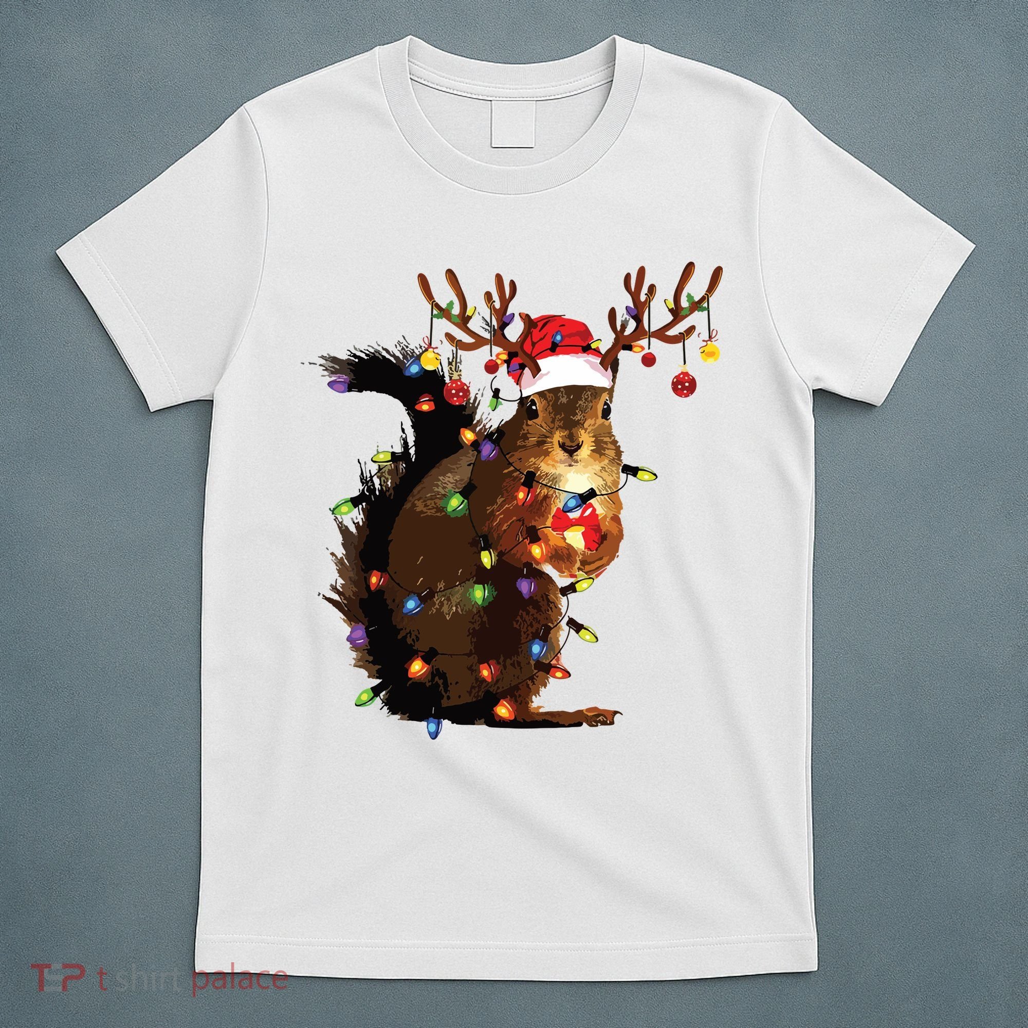 Christmas Squirrel Lights T-Shirt