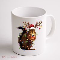 Christmas Squirrel Lights Coffee Mug thumb 1