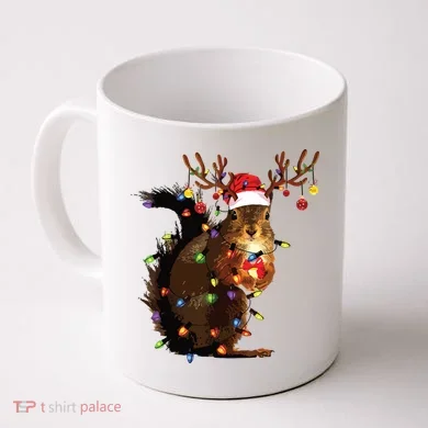 Christmas Squirrel Lights Coffee Mug