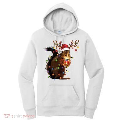 Christmas Squirrel Lights Women's Hoodie