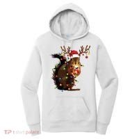 Christmas Squirrel Lights Women's Hoodie thumb 0