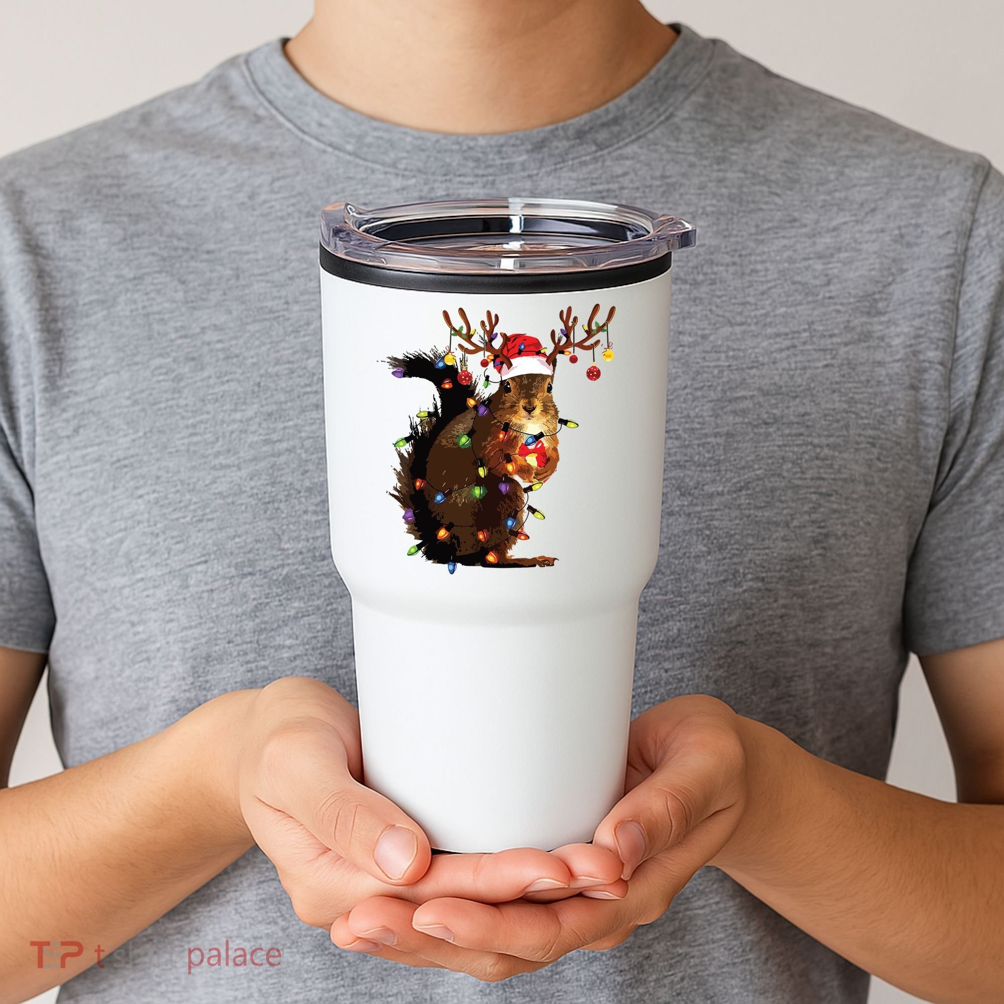 Christmas Squirrel Lights Tumbler