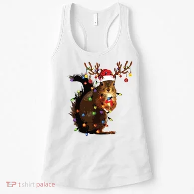 Christmas Squirrel Lights Women's Tank Top