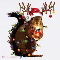 Christmas Squirrel Lights Women's Tank Top thumb 5