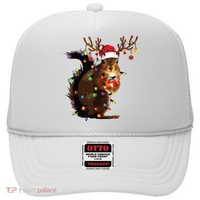 Christmas Squirrel Lights Hat