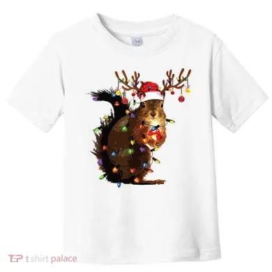 Christmas Squirrel Lights Toddler T-Shirt