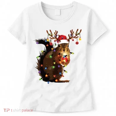 Christmas Squirrel Lights Women's T-Shirt