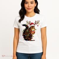 Christmas Squirrel Lights Women's T-Shirt thumb 4