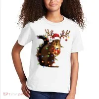 Christmas Squirrel Lights Kids T-Shirt thumb 2