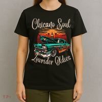 Chicano Soul Lowrider Oldies Car Clothing Low Slow Cholo T-Shirt thumb 4