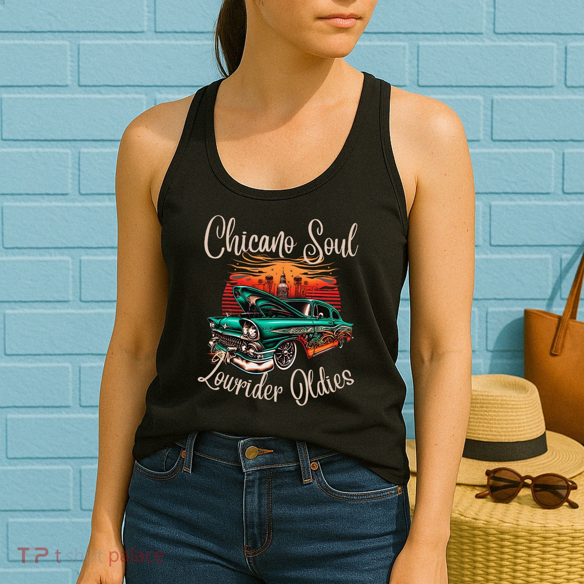 Chicano Soul Lowrider Oldies Car Clothing Low Slow Cholo Women's Tank Top