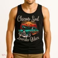 Chicano Soul Lowrider Oldies Car Clothing Low Slow Cholo Tank Top thumb 3