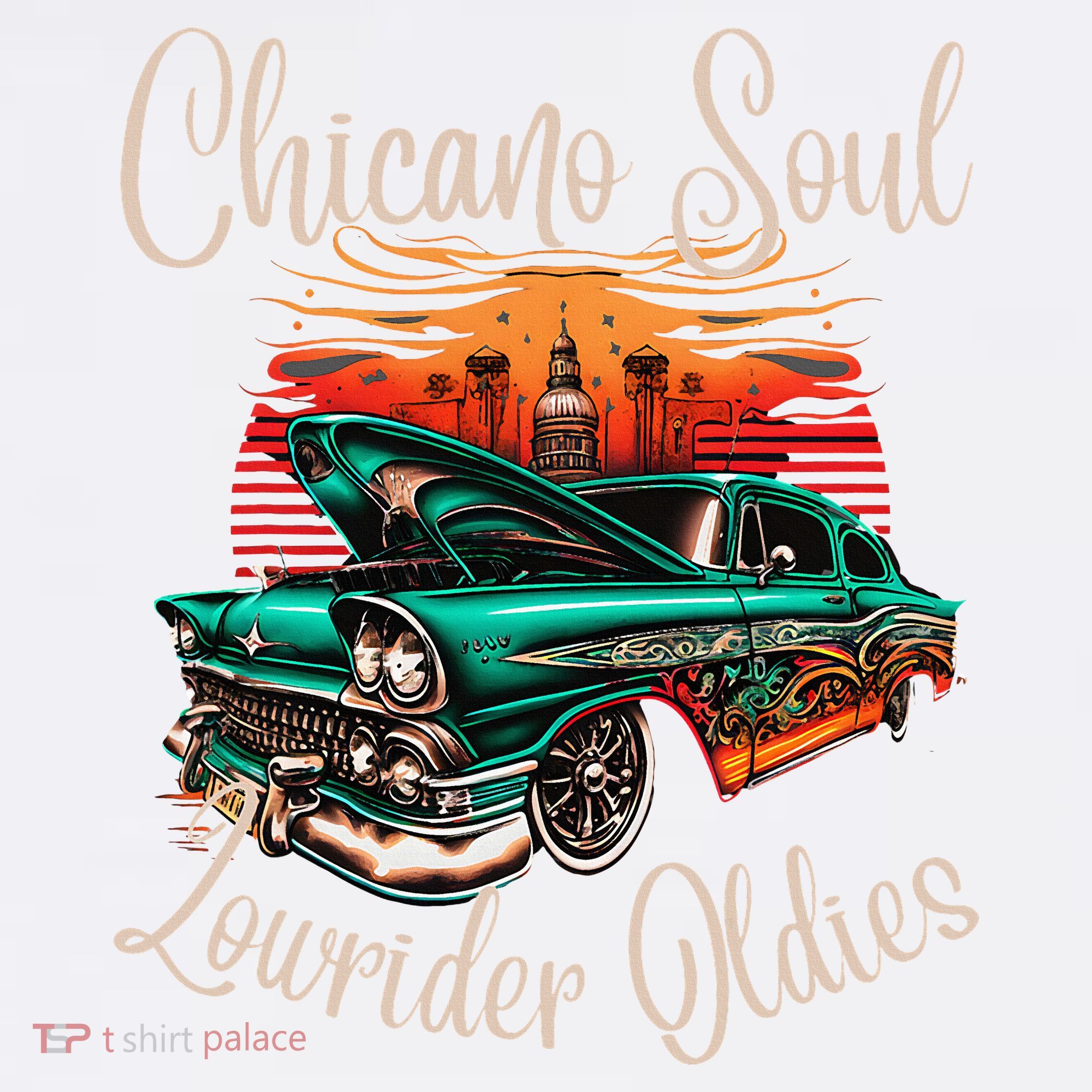 Chicano Soul Lowrider Oldies Car Clothing Low Slow Cholo Comfort Colors Garment-Dyed Hooded Sweatshirt