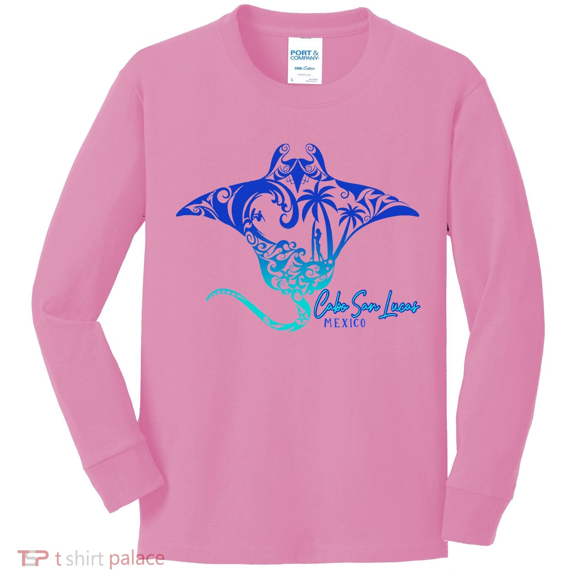 Cabo San Lucas Sea Stingray Mexico Matching Family Kids Long Sleeve Shirt