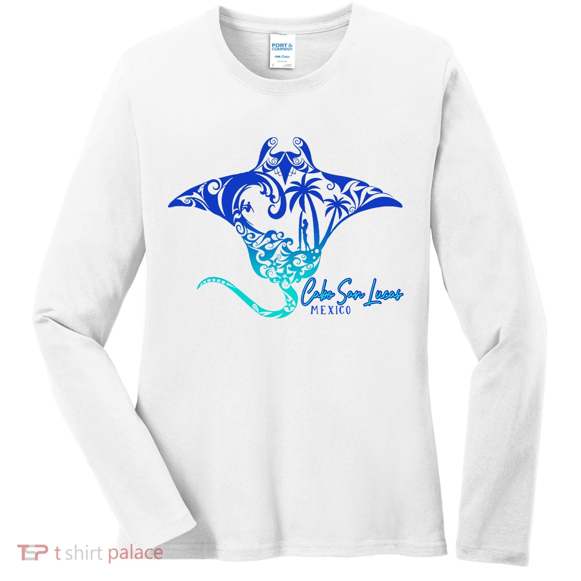 Cabo San Lucas Sea Stingray Mexico Matching Family Women's Long Sleeve Shirt