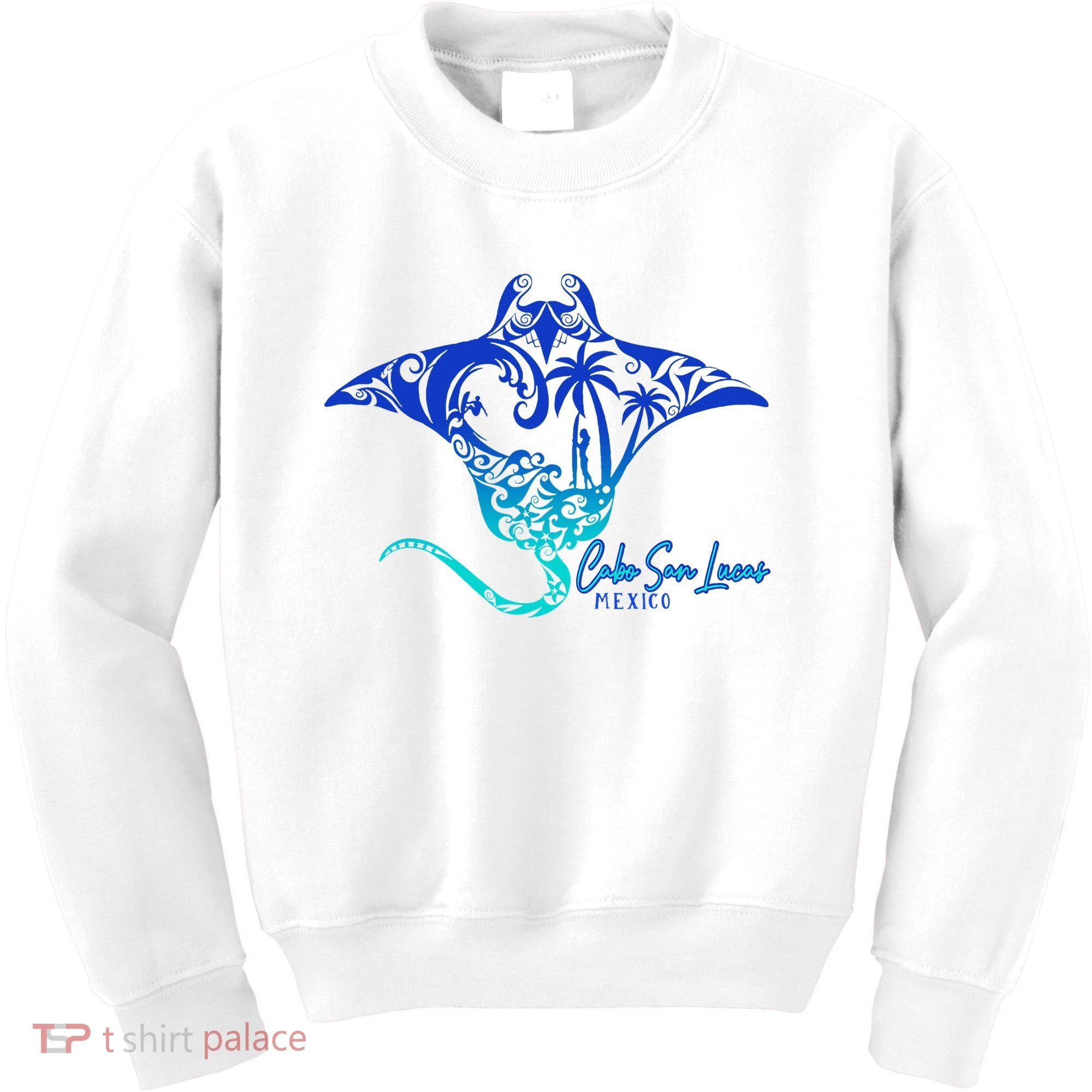 Cabo San Lucas Sea Stingray Mexico Matching Family Kids Sweatshirt