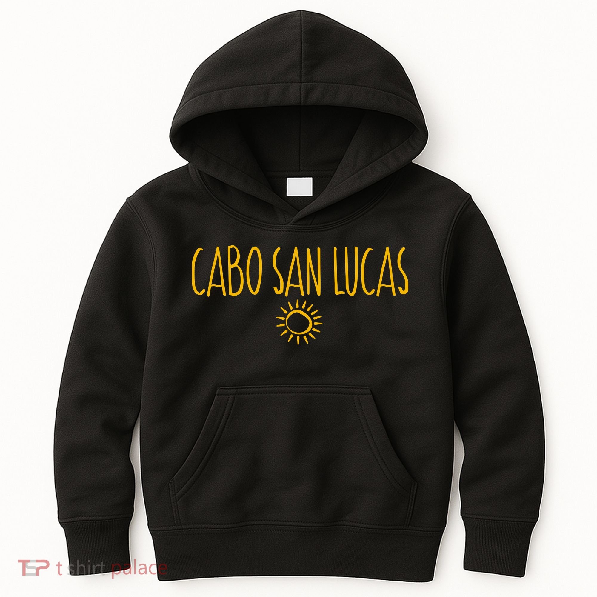 Cabo San Lucas Mexico Sun Drawing Amber Kids Hoodie