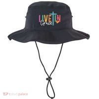 Christian Saying Live In Grace Jesus God Faith Bible Bucket Hat thumb 0