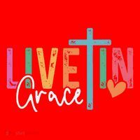 Christian Saying Live In Grace Jesus God Faith Bible Santa Hat thumb 1