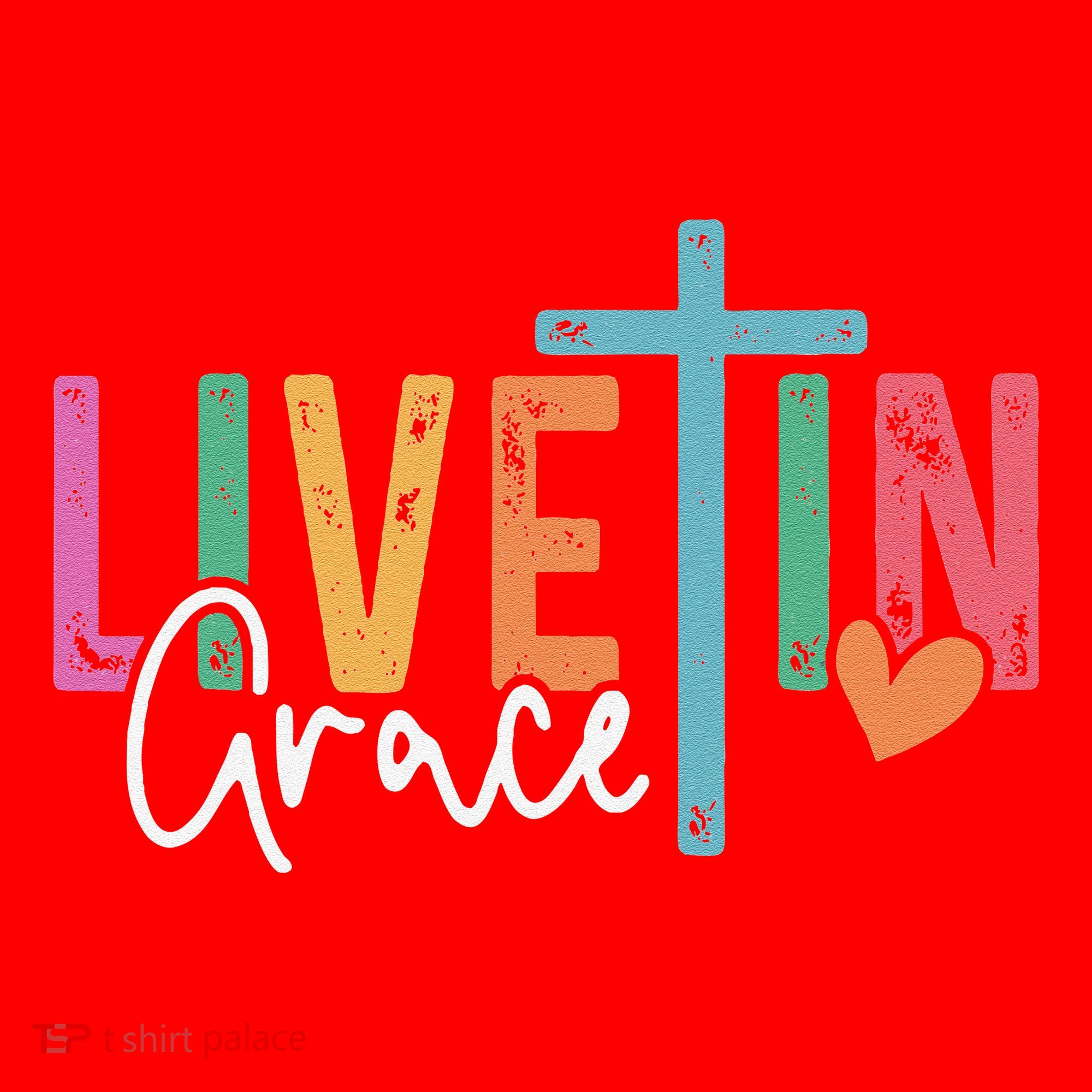 Christian Saying Live In Grace Jesus God Faith Bible Santa Hat