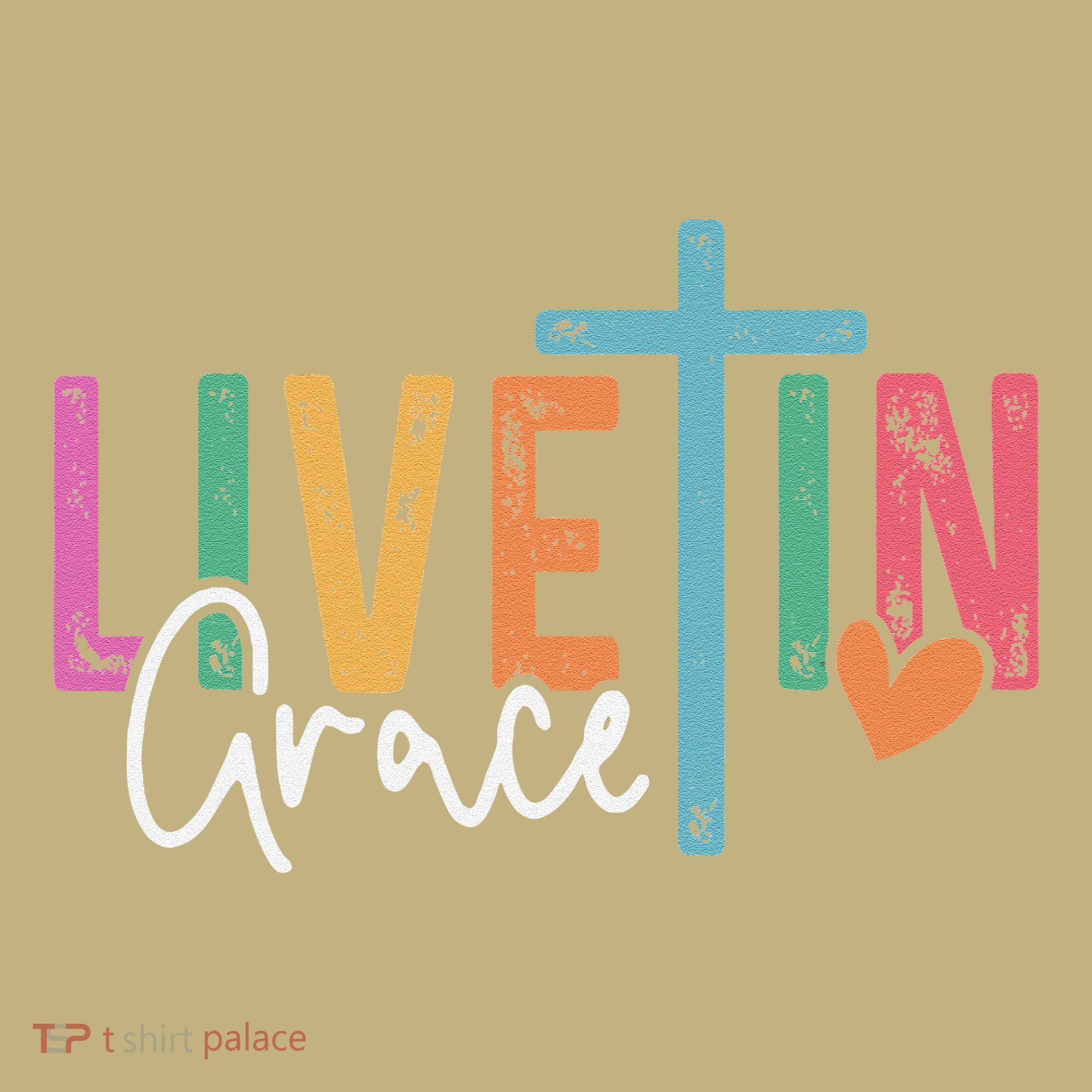 Christian Saying Live In Grace Jesus God Faith Bible Polo